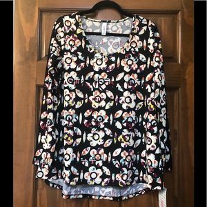 NWT LuLaRoe Lynnae Long Sleeve Printed Shirt